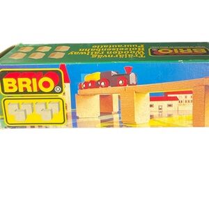Vintage BRIO Wooden Railway Train Supports 6 piece No. 33355